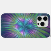 光沢のあるカラフルファンタジー花抽象芸術フラクタル芸術 Case-Mate iPhoneケース (裏面 (横))