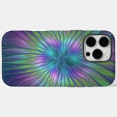 光沢のあるカラフルファンタジー花抽象芸術フラクタル芸術 Case-Mate iPhoneケース (裏面 (横))