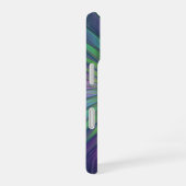 光沢のあるカラフルファンタジー花抽象芸術フラクタル芸術 iPhone 16ケース (右側面)