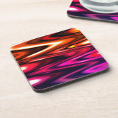 光沢のあるカラー波 コースター (左側)