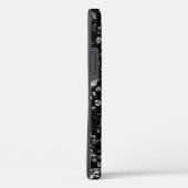 光沢のあるガラス状《写真》ぼけ味グリッター紙吹雪と黒 Case-Mate iPhoneケース (裏面 / 右)