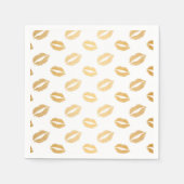 光沢のあるキス スタンダードカクテルナプキン (正面)