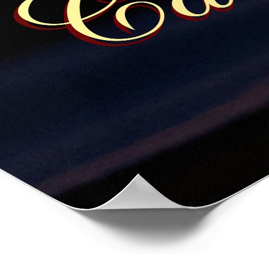 光沢のあるキャンドルライトを使用したパーソナル化可能なカルペディエム ポスター (角)