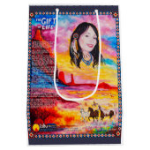 光沢のあるギフトバッグ ミディアムペーパーバッグ (裏面)