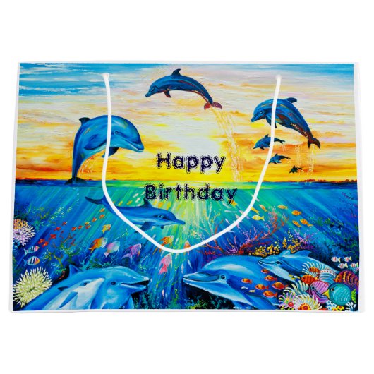 光沢のあるギフトバッグ ラージペーパーバッグ (正面)