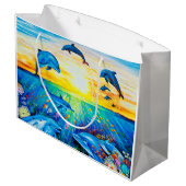 光沢のあるギフトバッグ ラージペーパーバッグ (裏面アングル)