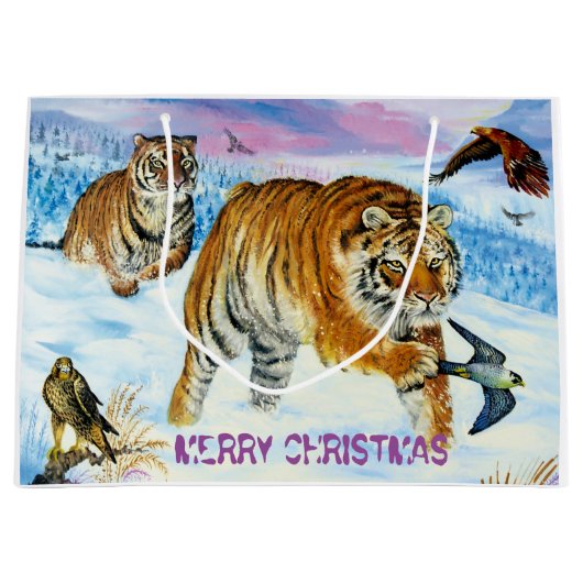 光沢のあるギフトバッグ ラージペーパーバッグ (正面)