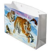 光沢のあるギフトバッグ ラージペーパーバッグ (裏面アングル)