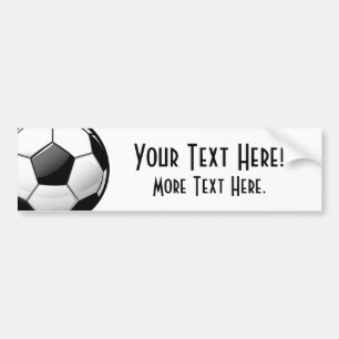 光沢のあるクラシックなサッカーボール バンパーステッカー