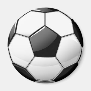 光沢のあるクラシックなサッカーボール マグネット