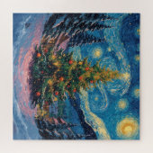 光沢のあるクリスマスツリー ジグソーパズル (横)