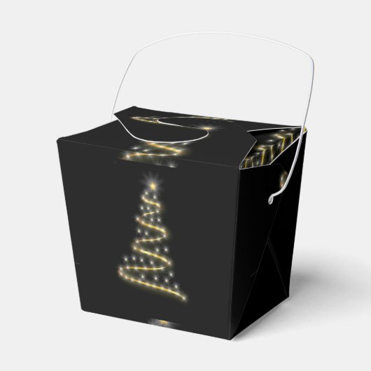 光沢のあるクリスマスツリー フェイバーボックス (正面サイド)