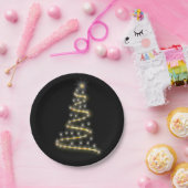 光沢のあるクリスマスツリー ペーパープレート (パーティー)