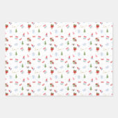 光沢のあるクリスマスラッピング紙 ラッピングペーパーシート (正面)