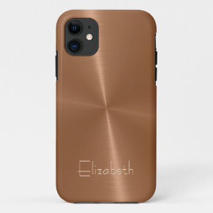 光沢のあるクールラジアルスチールメタル2 iPhone 11 ケース