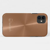 光沢のあるクールラジアルスチールメタル2 Case-Mate iPhoneケース (裏面(横))