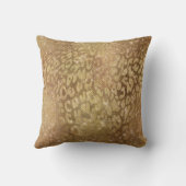 光沢のあるグラム金ゴールドメタリック鋼ヒョウ動物の皮 クッション (裏面)