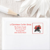 光沢のあるグリズリークリスマスポインタ ラベル (インサイチュ)