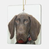 光沢のあるグリズリークリスマス装飾品 セラミックオーナメント (左)