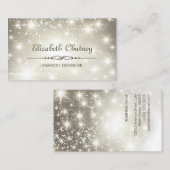 光沢のあるグリッターときらめく《写真》ぼけ味 名刺 (正面/裏面)