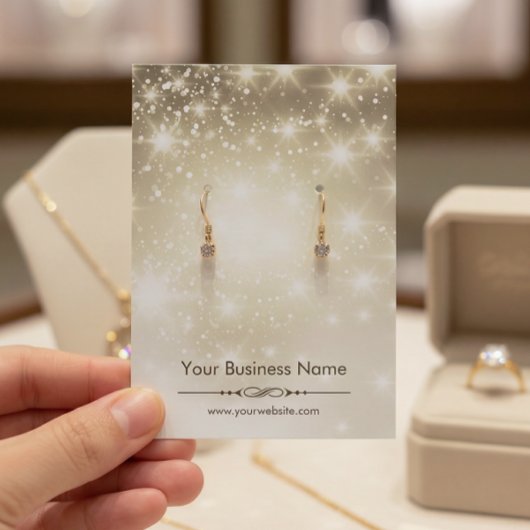 光沢のあるグリッター金ゴールドスパークルスイヤリングディスプレイカード