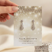 光沢のあるグリッター金ゴールドスパークルスイヤリングディスプレイカード