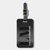 光沢のあるグレーカーボンファイバーテクスチャラゲージタグ2 ラゲッジタグ (正面縦)