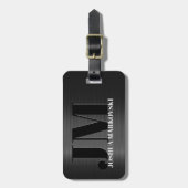 光沢のあるグレーカーボンファイバーテクスチャラゲージタグ ラゲッジタグ (正面縦)