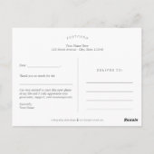 光沢のあるコラージュモダン卒業式ありがとうはがき ポストカード (裏面)