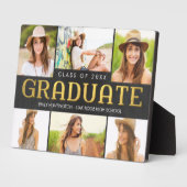光沢のあるコラージュ卒業記念のデスクトッププラーク フォトプラーク (側面)