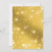 光沢のあるゴールデングリッツグラモールニューイヤーズイブパーティー 招待状 (裏面)