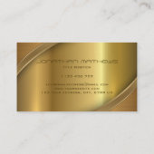 光沢のあるゴールデンメタルルックブラウンステンレス鋼 名刺 (裏面)