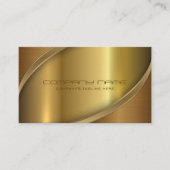 光沢のあるゴールデンメタルルックブラウンステンレス鋼 名刺 (正面)