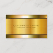 光沢のあるゴールデンメタルルックラグジュアリーステンレス鋼 名刺 (正面)