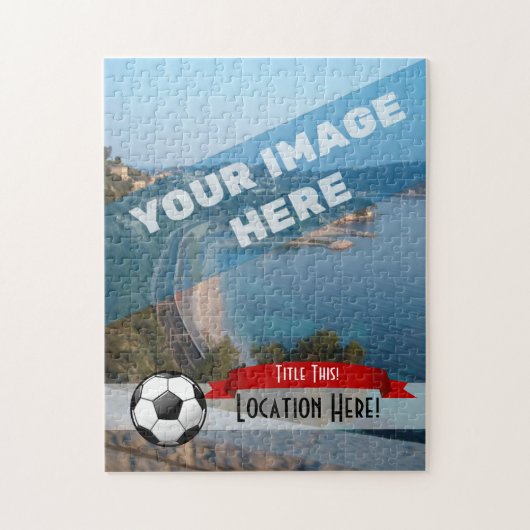 光沢のあるサッカーボール ジグソーパズル (縦)