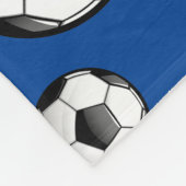 光沢のあるサッカーボール フリースブランケット (角)