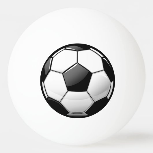 光沢のあるサッカーボール 卓球ボール (正面)