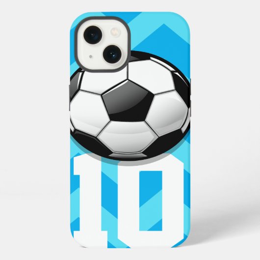光沢のあるサッカーボール iPhoneケース (裏面)
