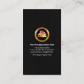 光沢のあるシ絵を描アンの黒グランジい画家 名刺 (裏面)