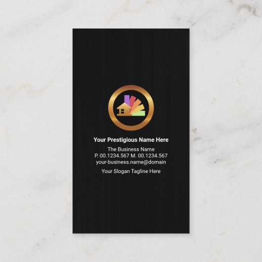 光沢のあるシ絵を描アンの黒グランジい画家 名刺 (裏面)