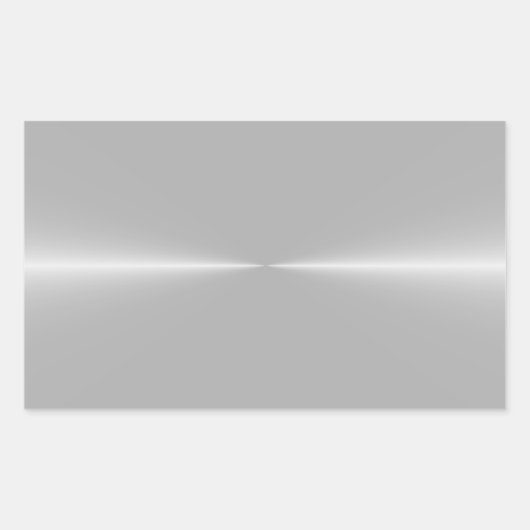 光沢のあるスチールメタルの背景テンプレート 長方形シール (正面)