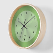 光沢のあるストロークで明るい緑の背縁ど景。 壁時計 (傾斜)