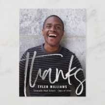 光沢のあるストロークモダンの卒業ありがとう