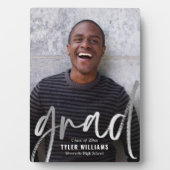 光沢のあるストローク卒業記念デスクトッププラーク フォトプラーク (正面)