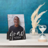 光沢のあるストローク卒業記念デスクトッププラーク フォトプラーク (側面)