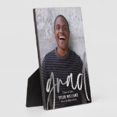 光沢のあるストローク卒業記念デスクトッププラーク フォトプラーク (側面)