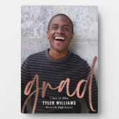 光沢のあるストローク卒業記念デスクトッププラーク フォトプラーク (正面)