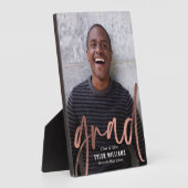 光沢のあるストローク卒業記念デスクトッププラーク フォトプラーク (側面)