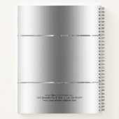 光沢のあるスミニマルテンレス鋼の外観 ノートブック (裏面)