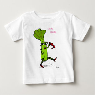光沢のあるセロリシャツ ベビーTシャツ